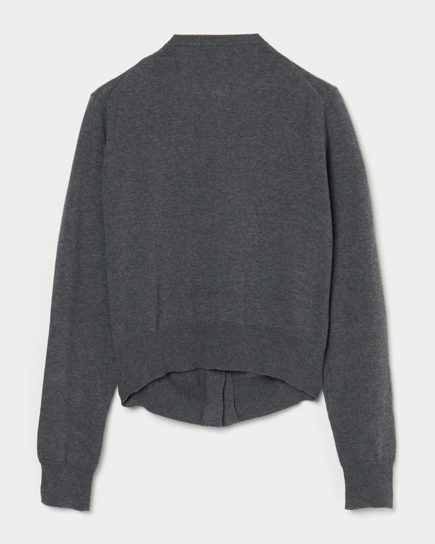 ribbon knight bijou embroidery cardigan Heather gray【Delivery in February 2026】