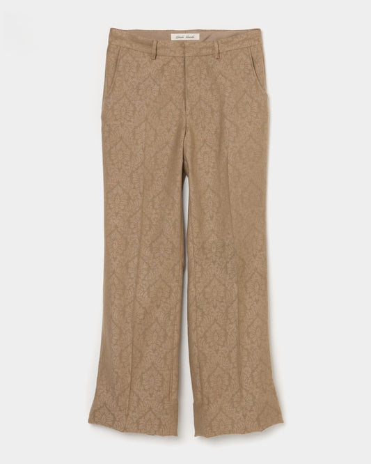 damask cloth straight pants【stock】