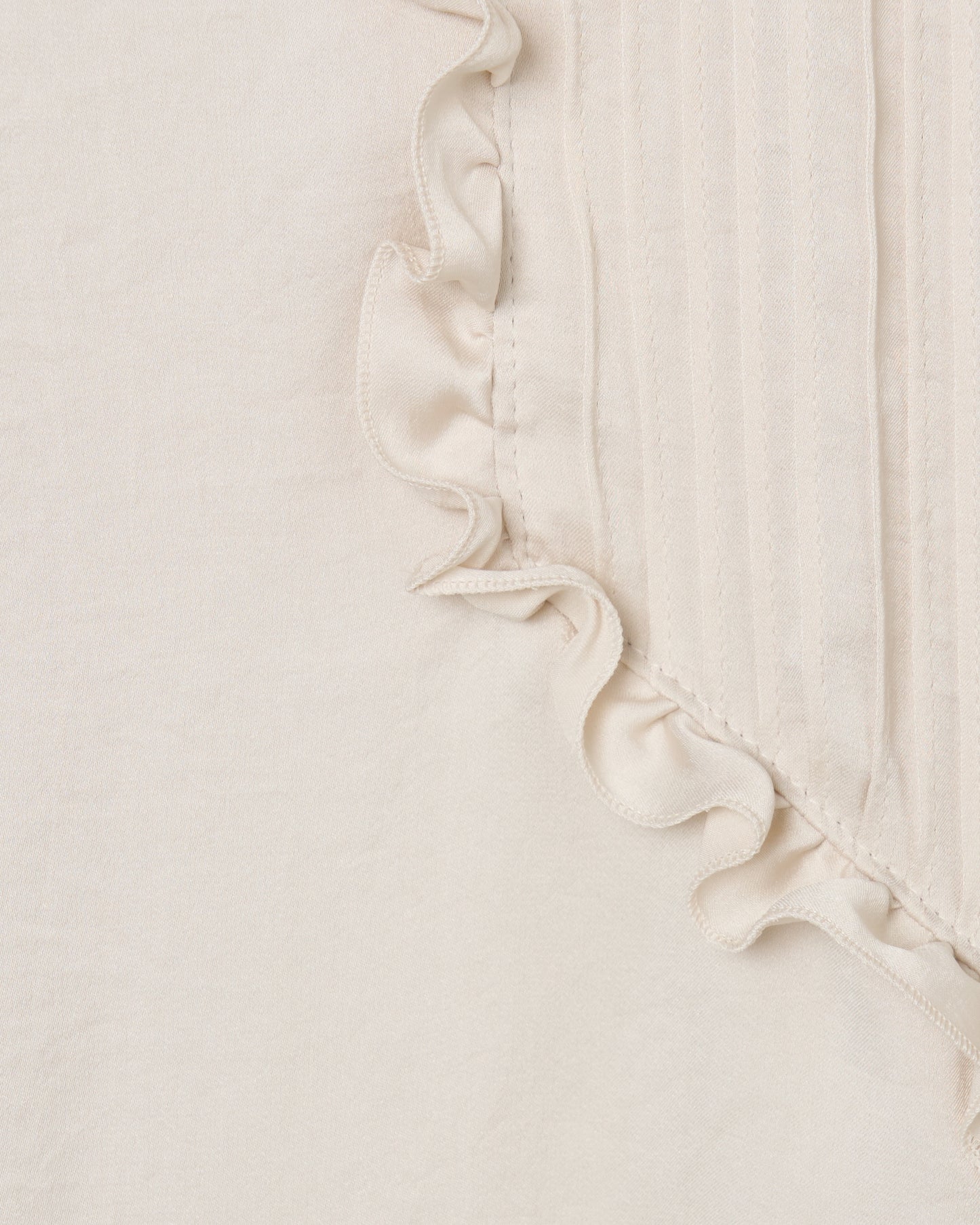 pin tuck frilled shirt Ivory【Delivery in January 2026】