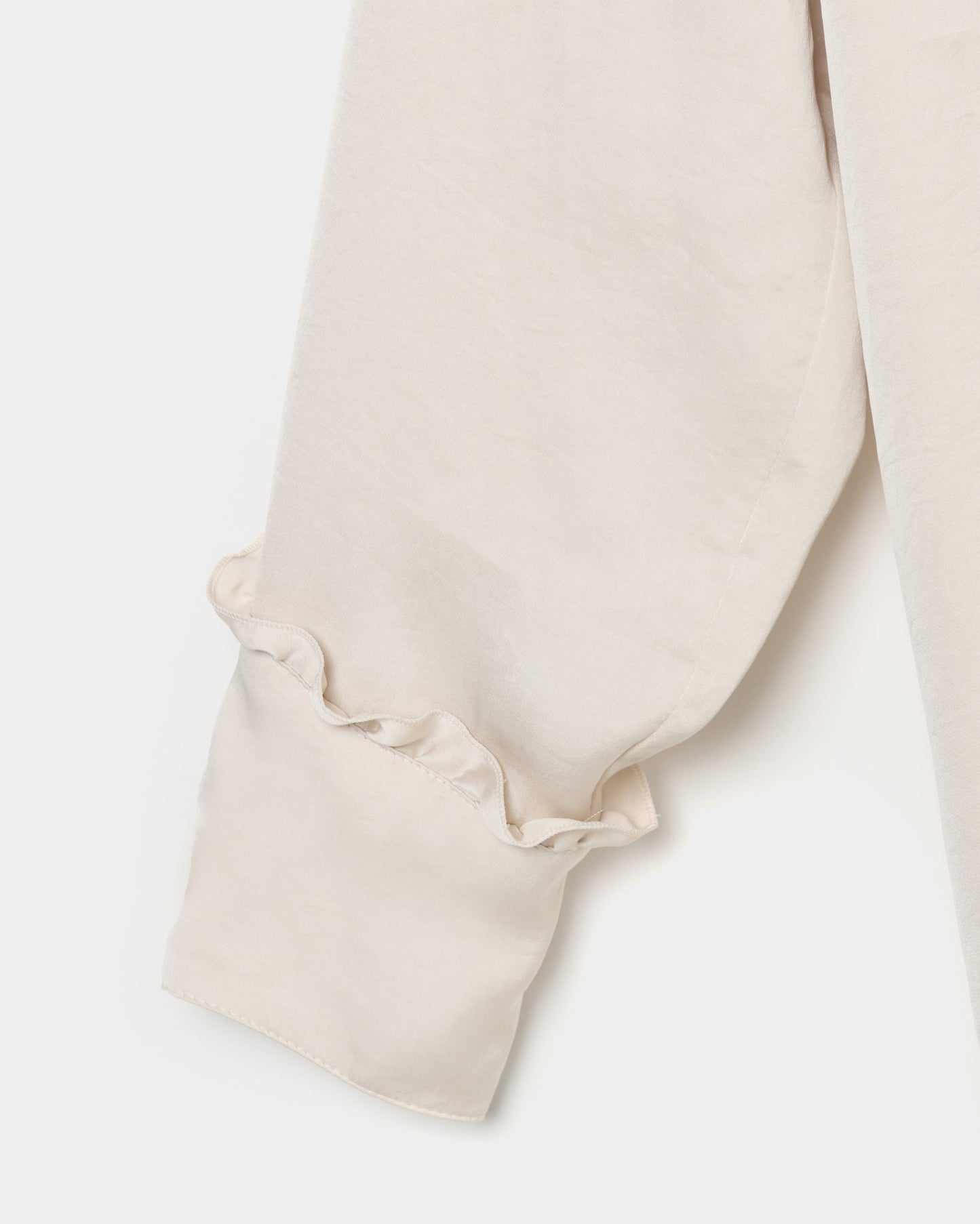 pin tuck frilled shirt Ivory【Delivery in January 2026】