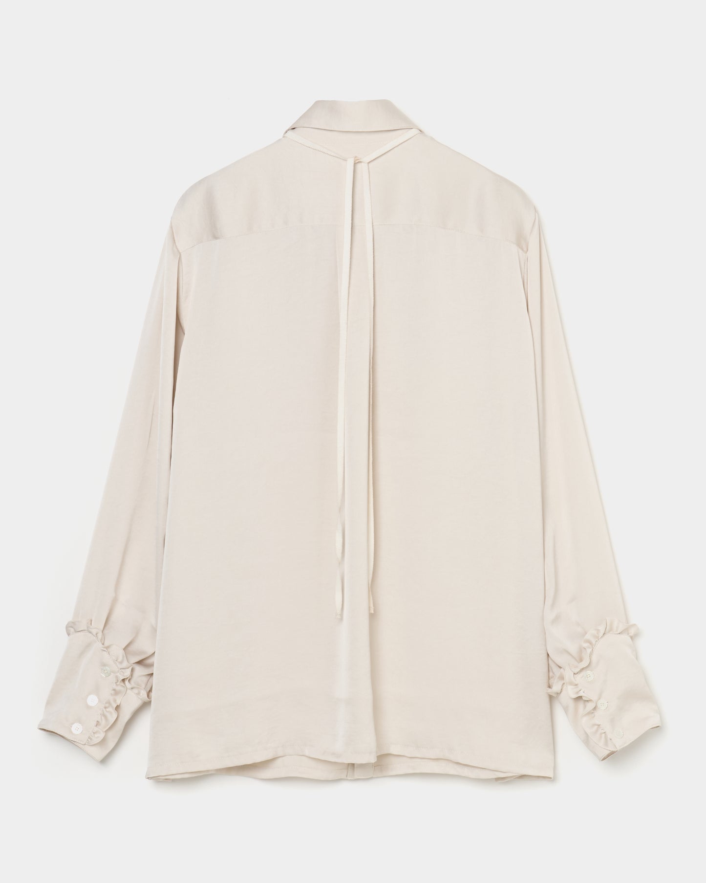 pin tuck frilled shirt Ivory【Delivery in January 2026】