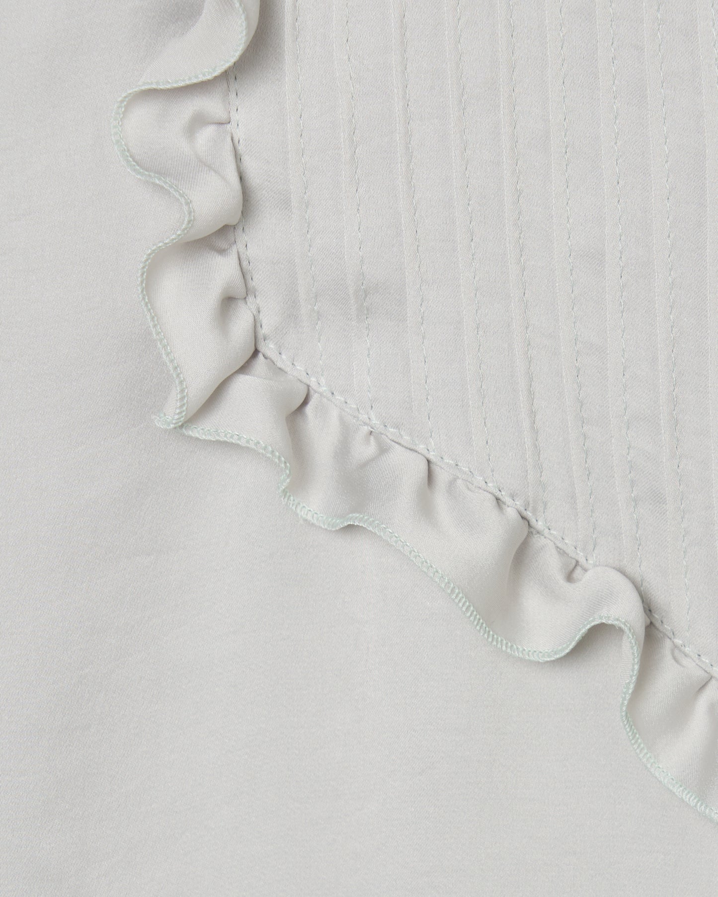 pin tuck frilled shirt Smoke green【Delivery in January 2026】