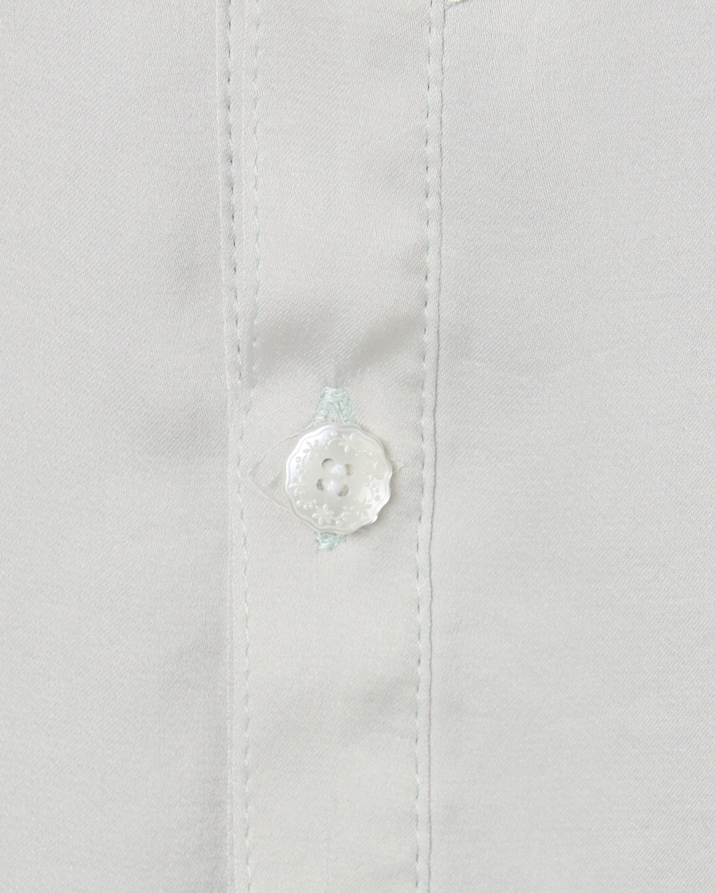 pin tuck frilled shirt Smoke green【Delivery in January 2026】