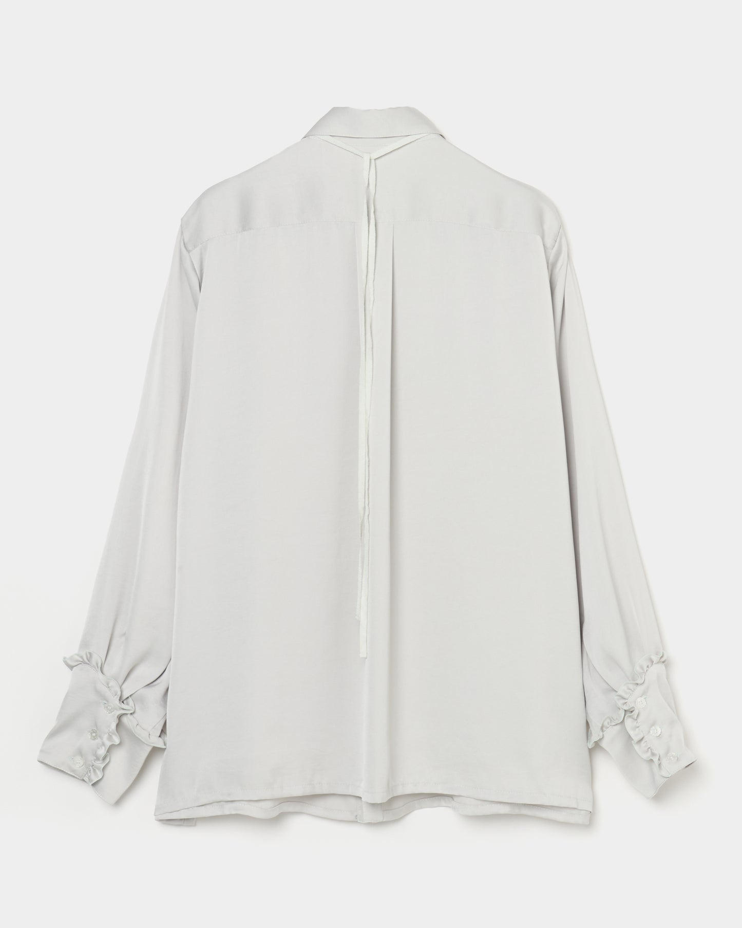 pin tuck frilled shirt Smoke green【Delivery in January 2026】