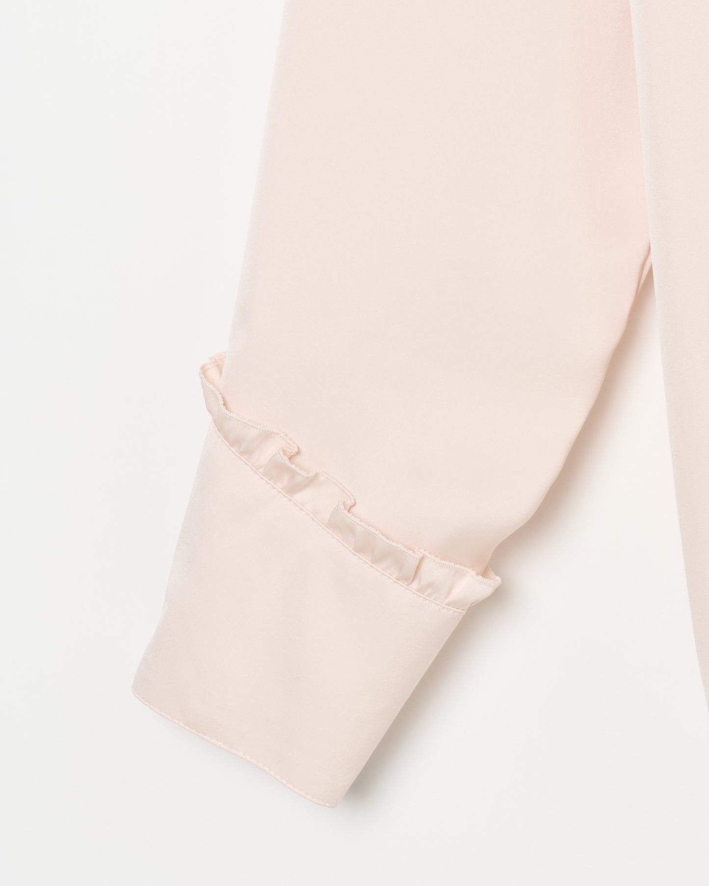 pin tuck frilled shirt Shell pink【Delivery in January 2026】