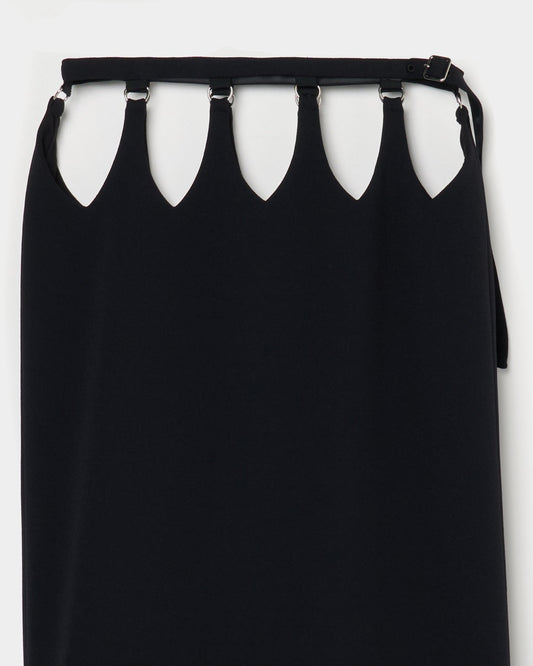 hanging straight skirt Black【Delivery in February 2026】