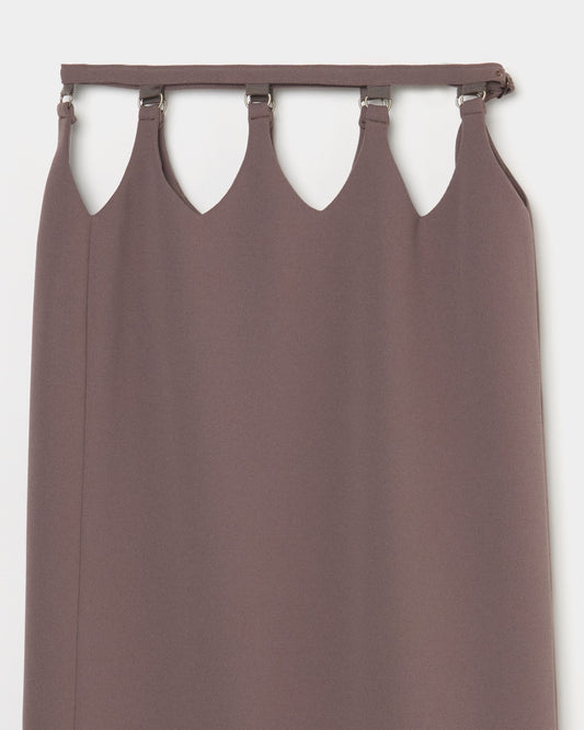 hanging straight skirt Olive brown【Delivery in February 2026】