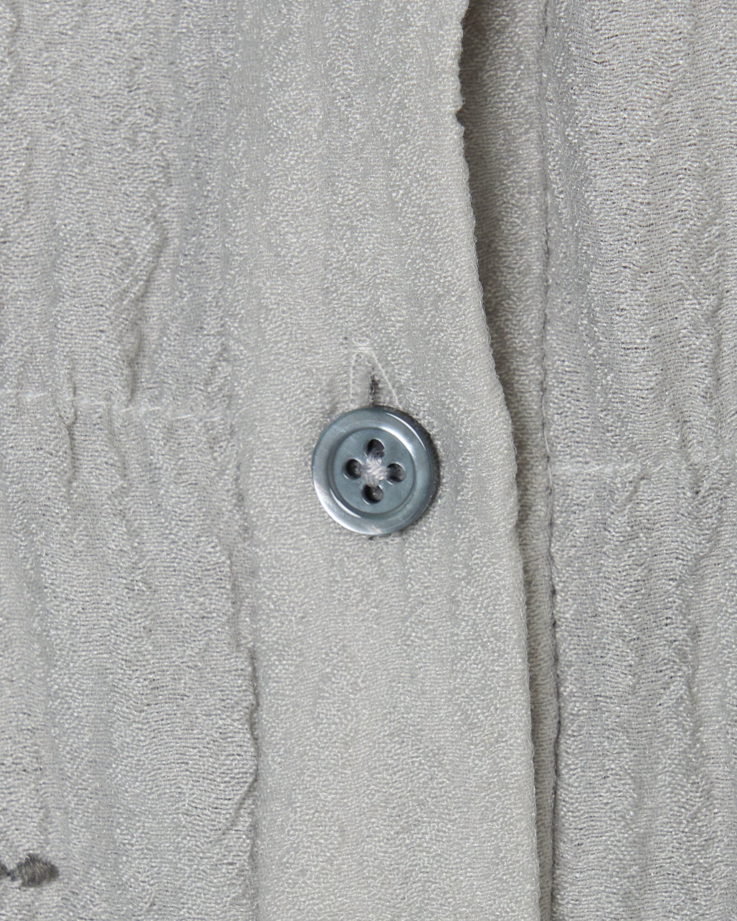 cross embroidery shirring shirt Ash gray【Delivery in February 2026】