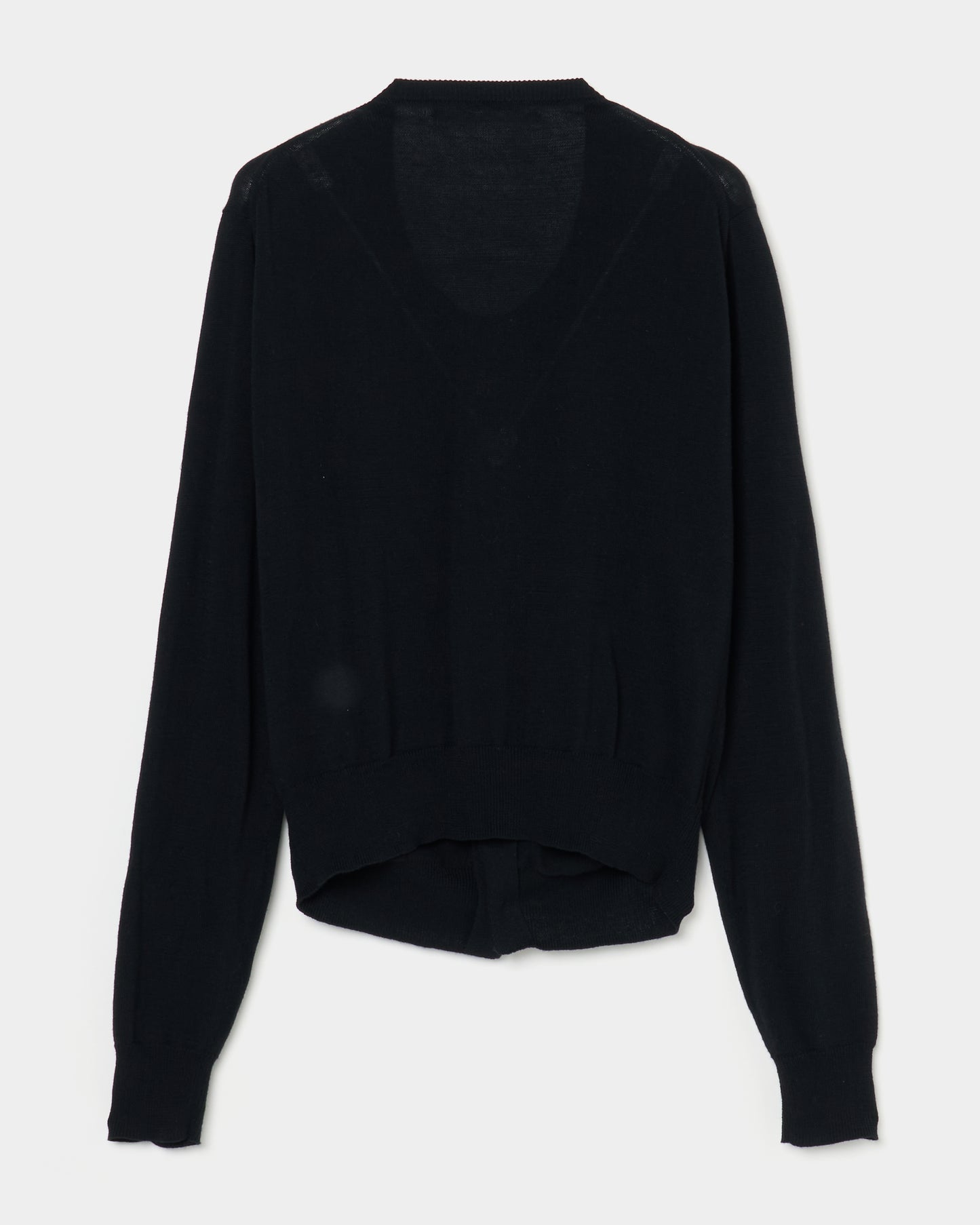 ribbon knight bijou embroidery cardigan Black【Delivery in February 2026】