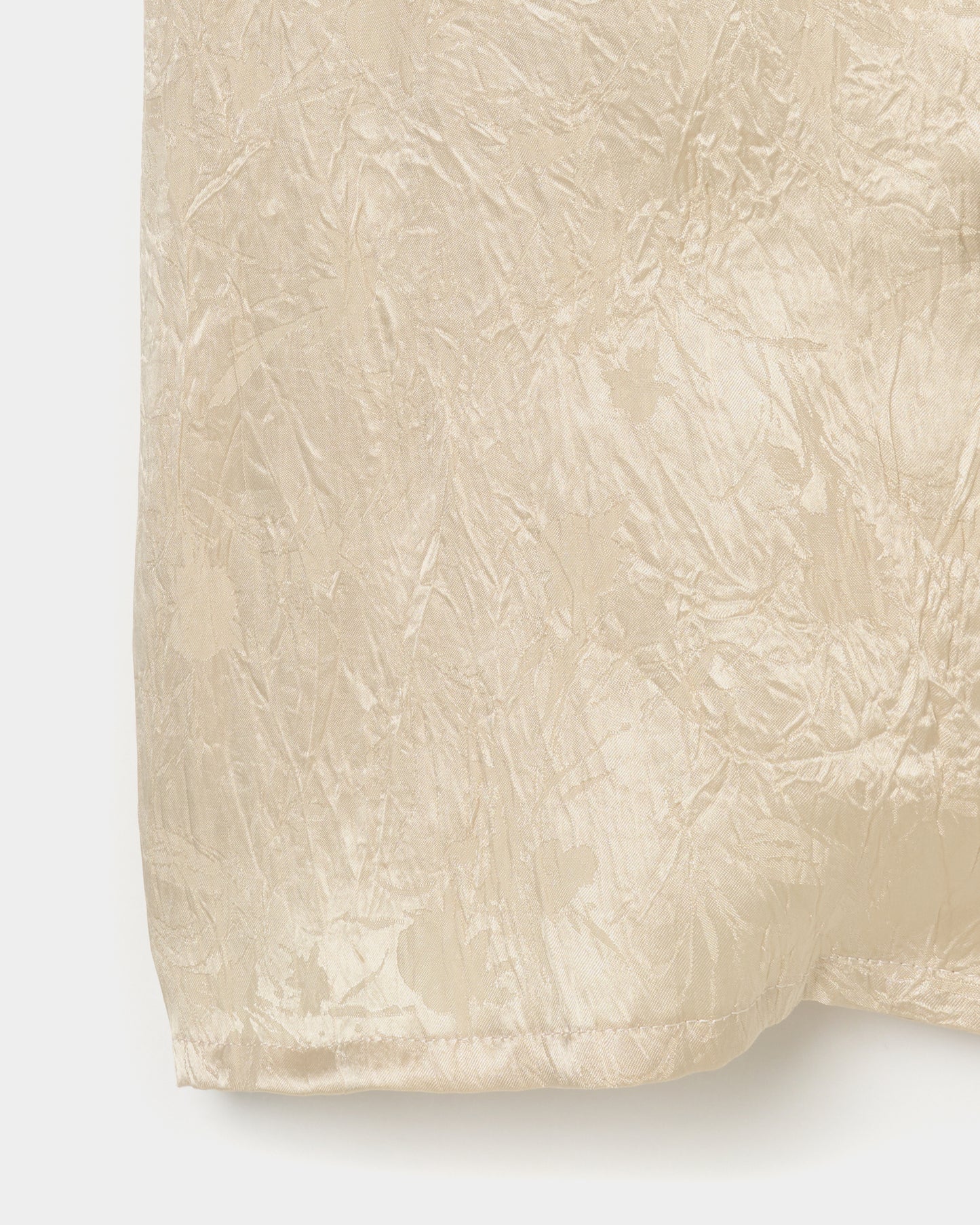 Wild bloom beads embroidery open collar shirt Champagne beige【Delivery in March 2026】