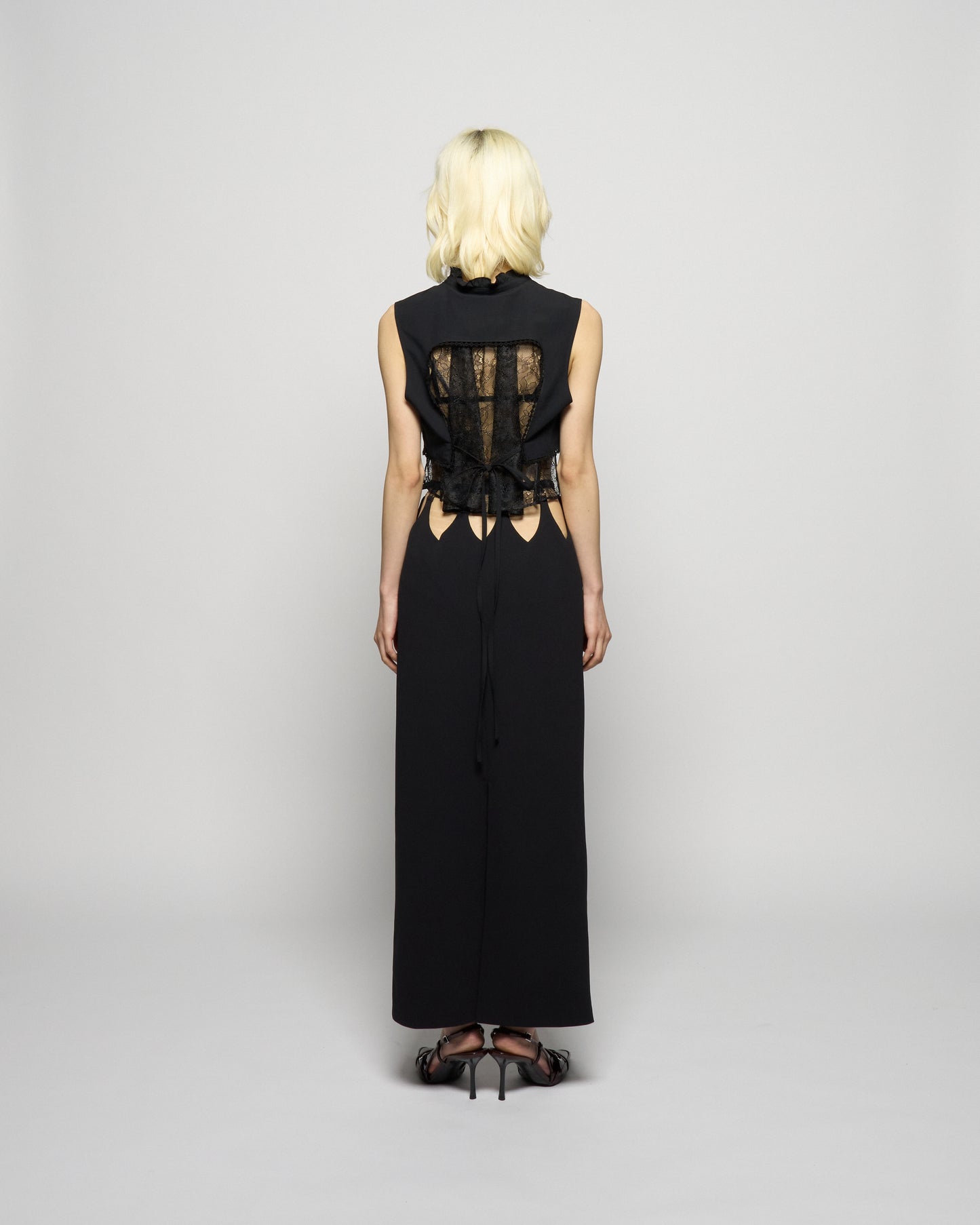 hanging straight skirt Black【Delivery in February 2026】