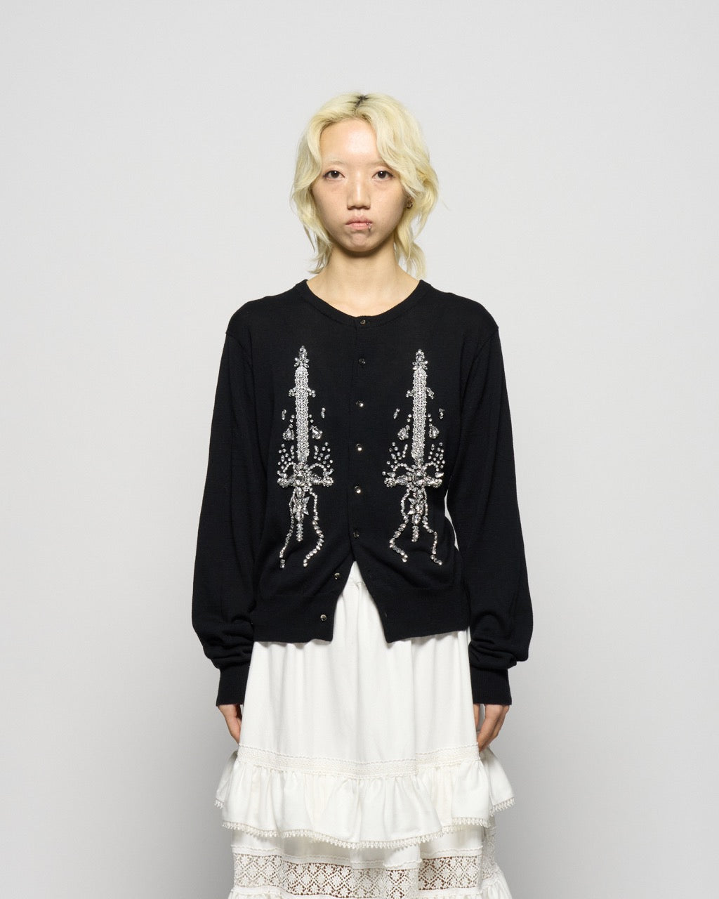 tiered lace frill skirt White【Delivery in February 2026】