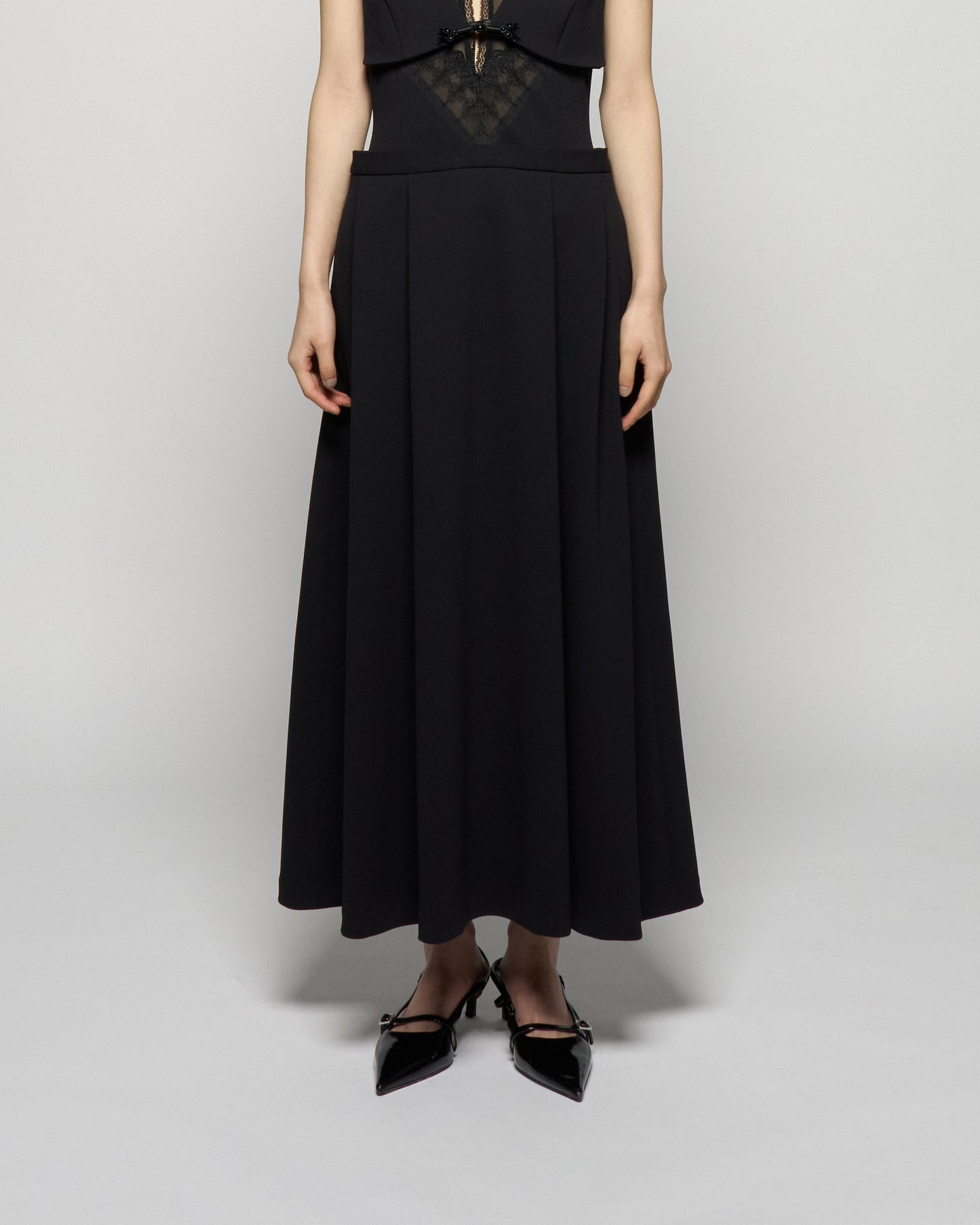 layered bra jersey cami one-piece Black【Delivery in February 2026】