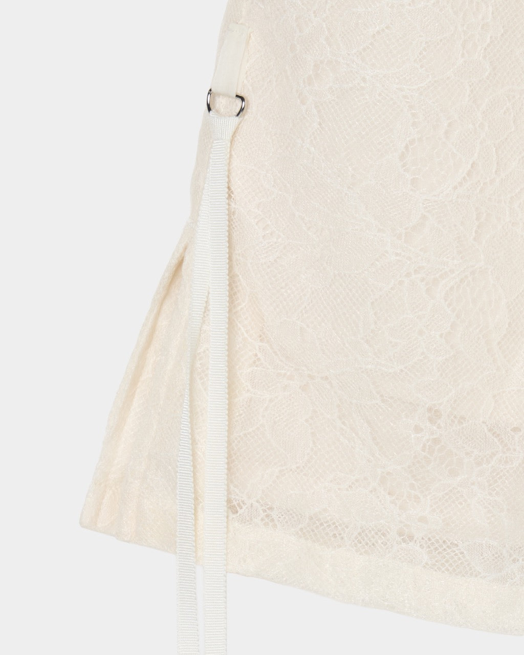 fuzzy lace layered half pants Cream【Delivery in January 2026】