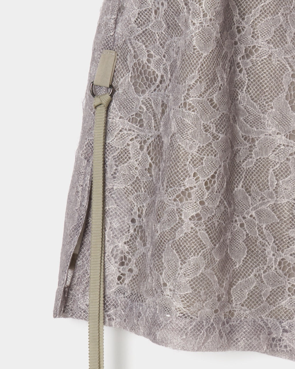 fuzzy lace layered half pants Khaki【Delivery in January 2026】