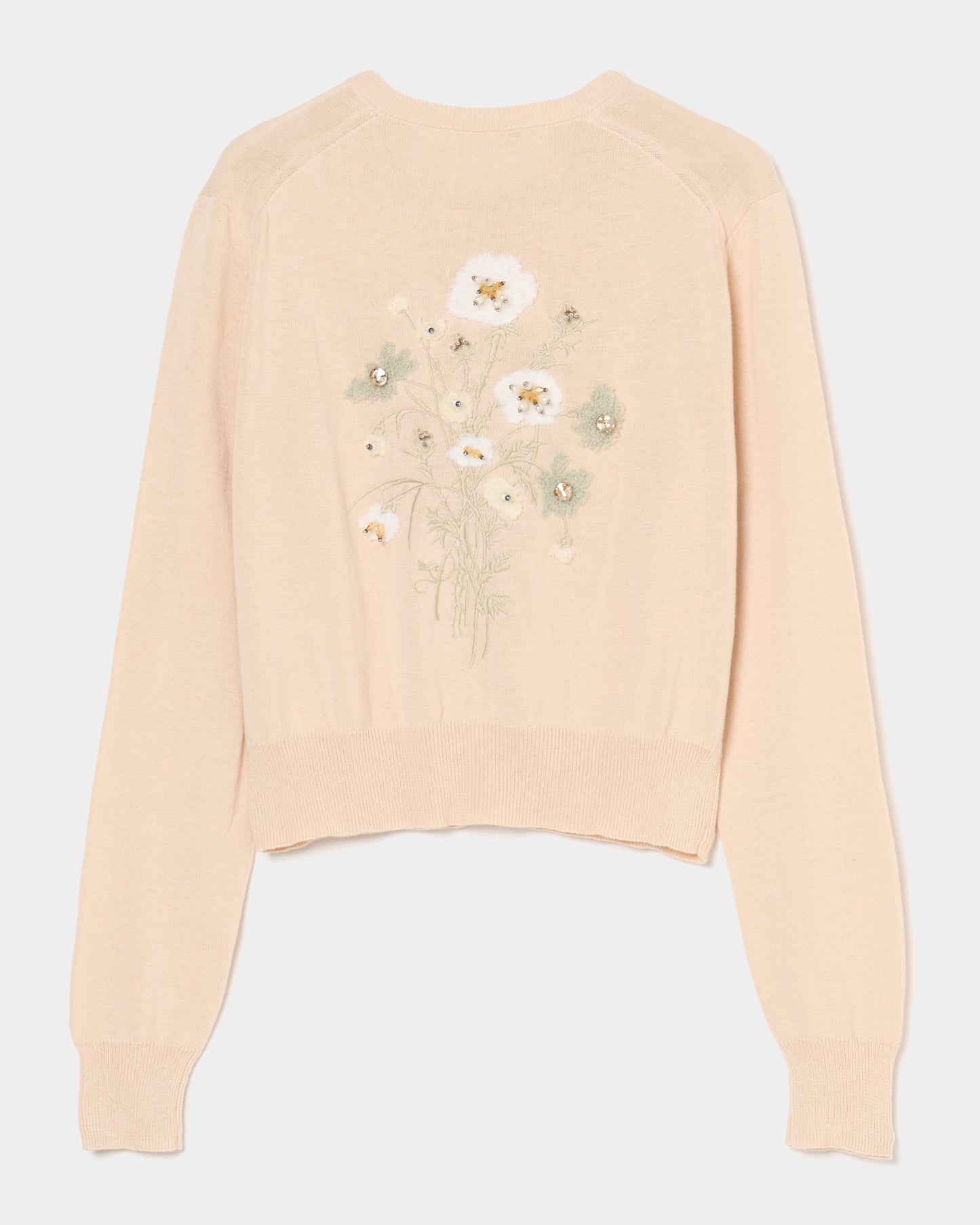 wild bloom beads embroidery cardigan Shell pink【Delivery in February 2026】