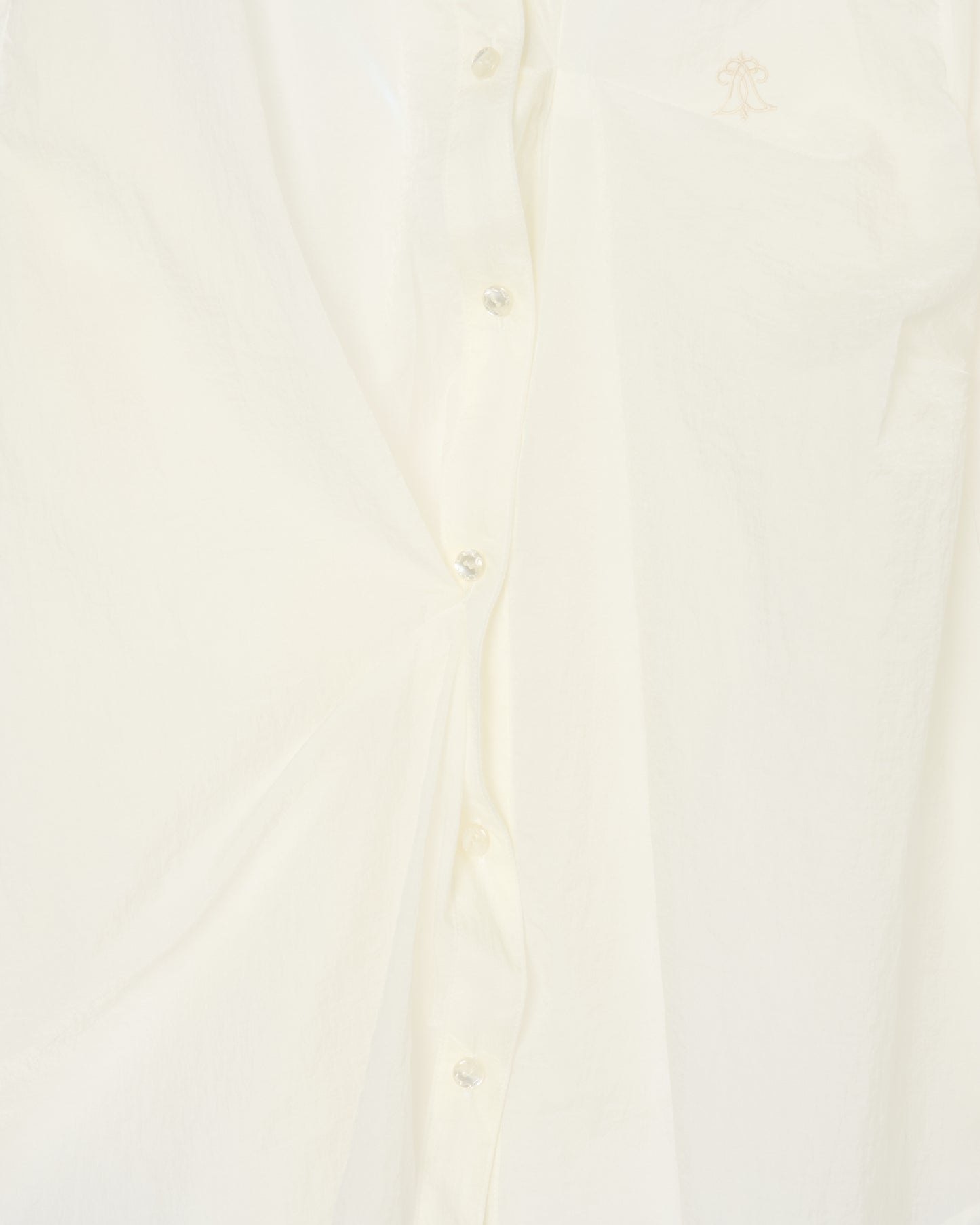 wave tuck lumen embroidery sheer shirt Off white【Delivery in January 2026】