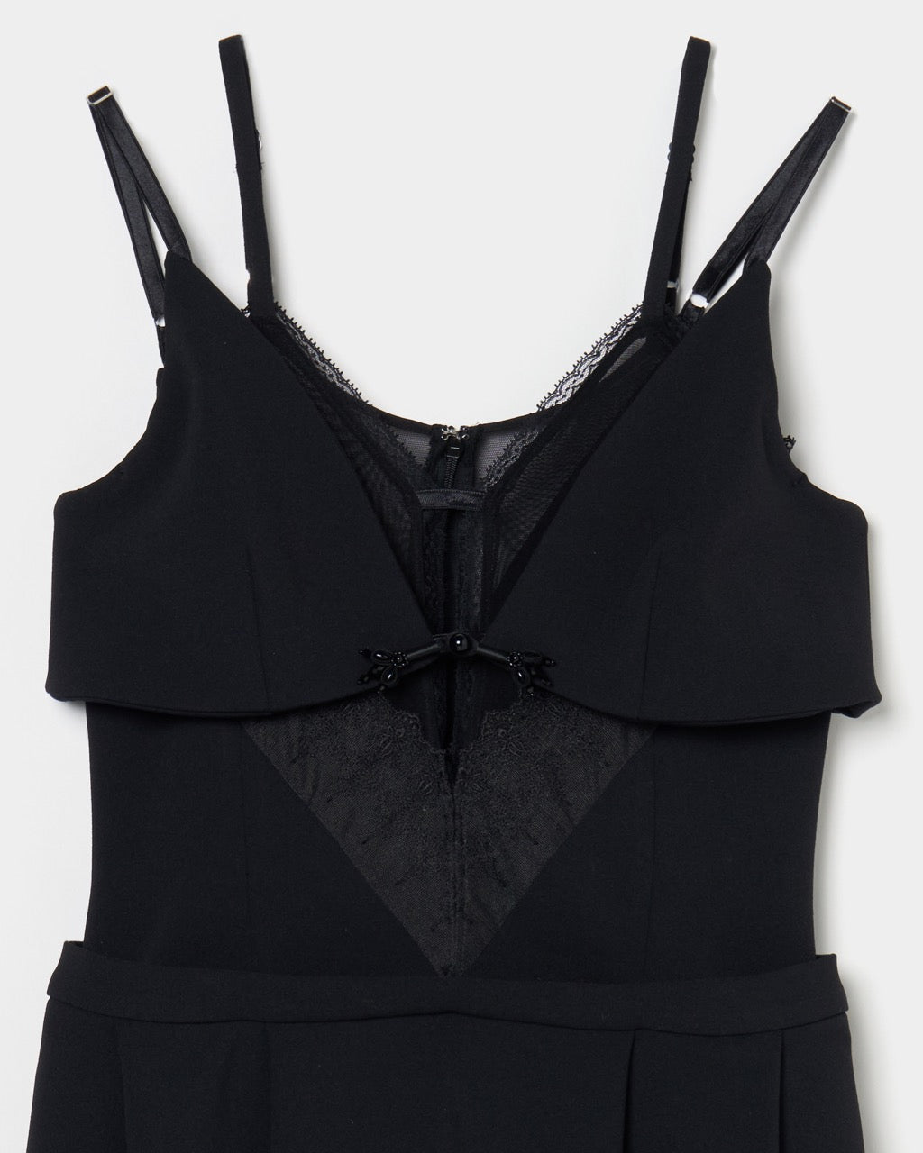 layered bra jersey cami one-piece Black【Delivery in February 2026】