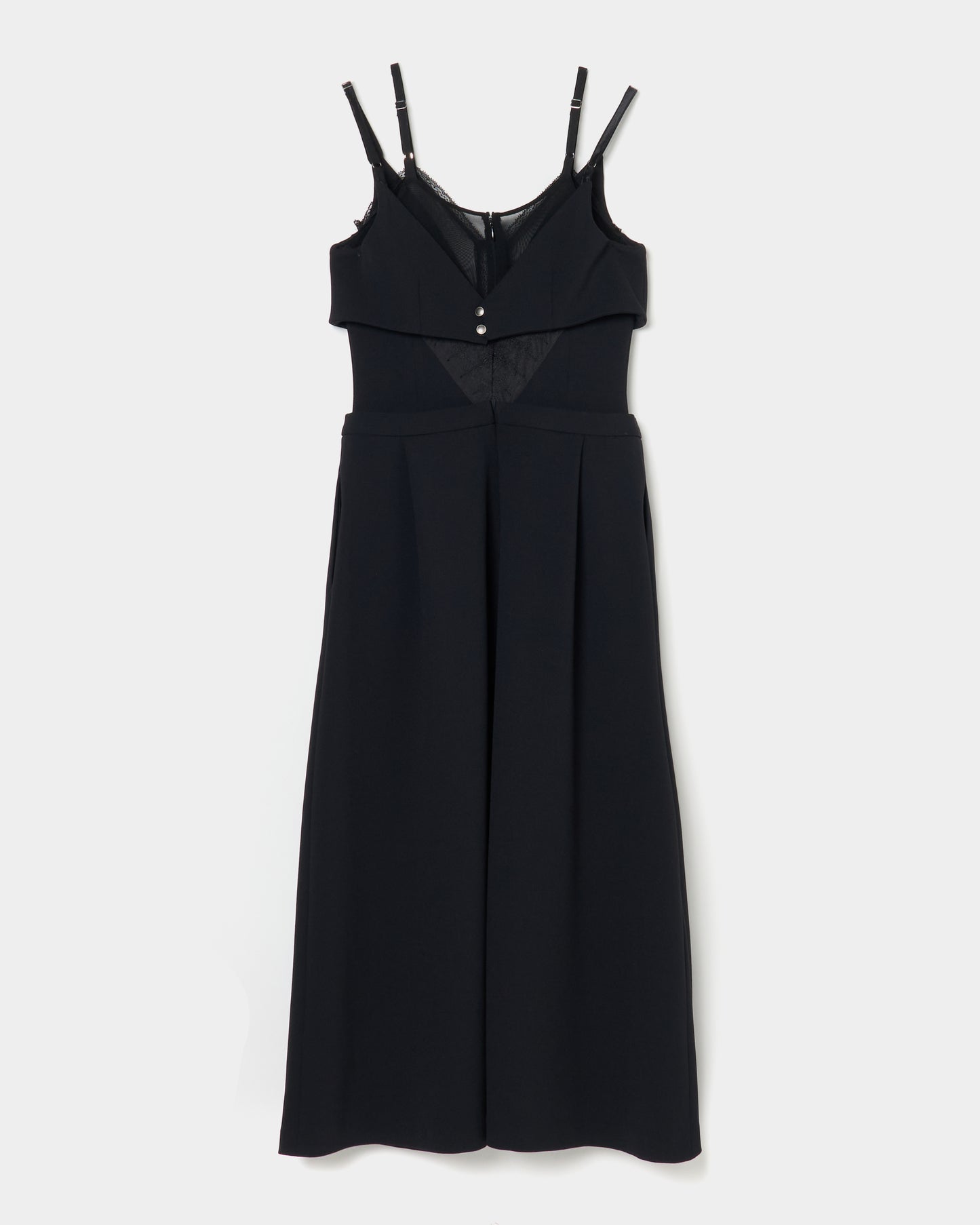 layered bra jersey cami one-piece Black【Delivery in February 2026】