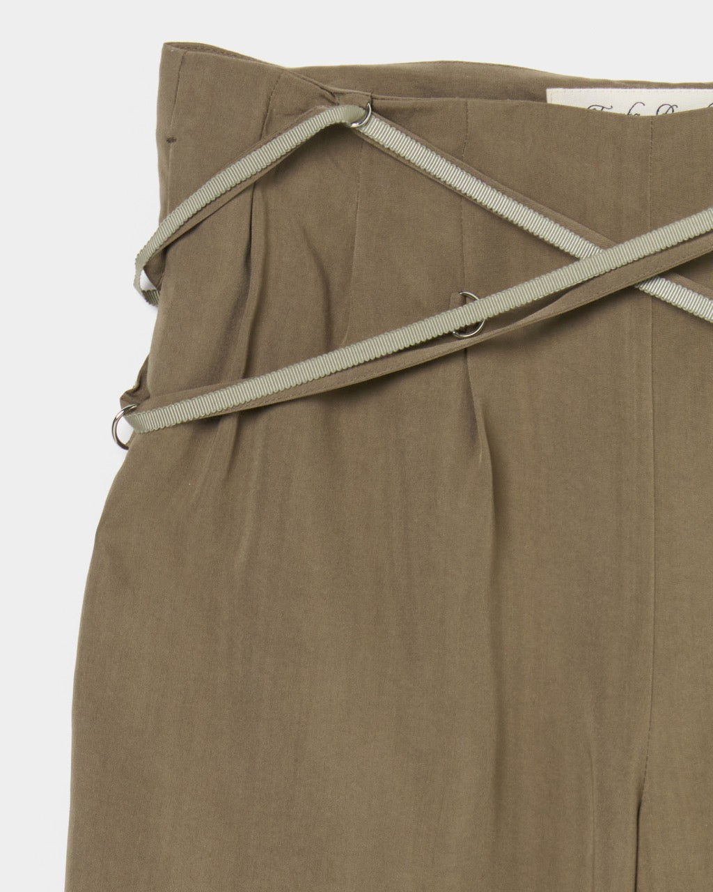 multi way ribbon tape pants Olive【Delivery in February 2026】