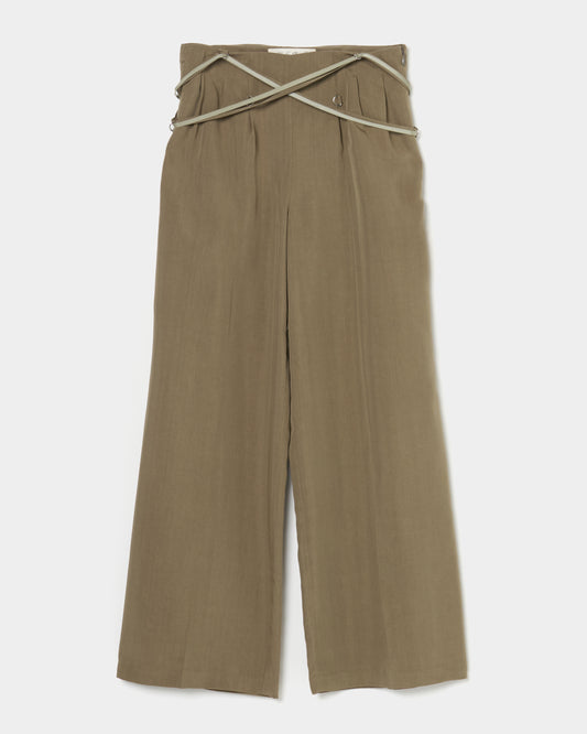 multi way ribbon tape pants Olive【Delivery in February 2026】
