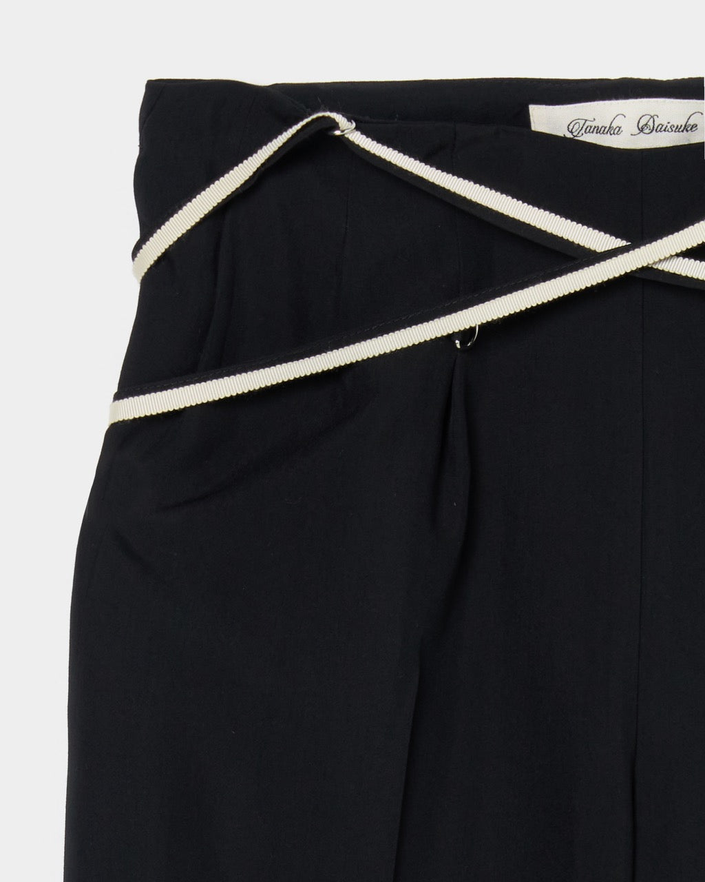 multi way ribbon tape pants Black【Delivery in February 2026】