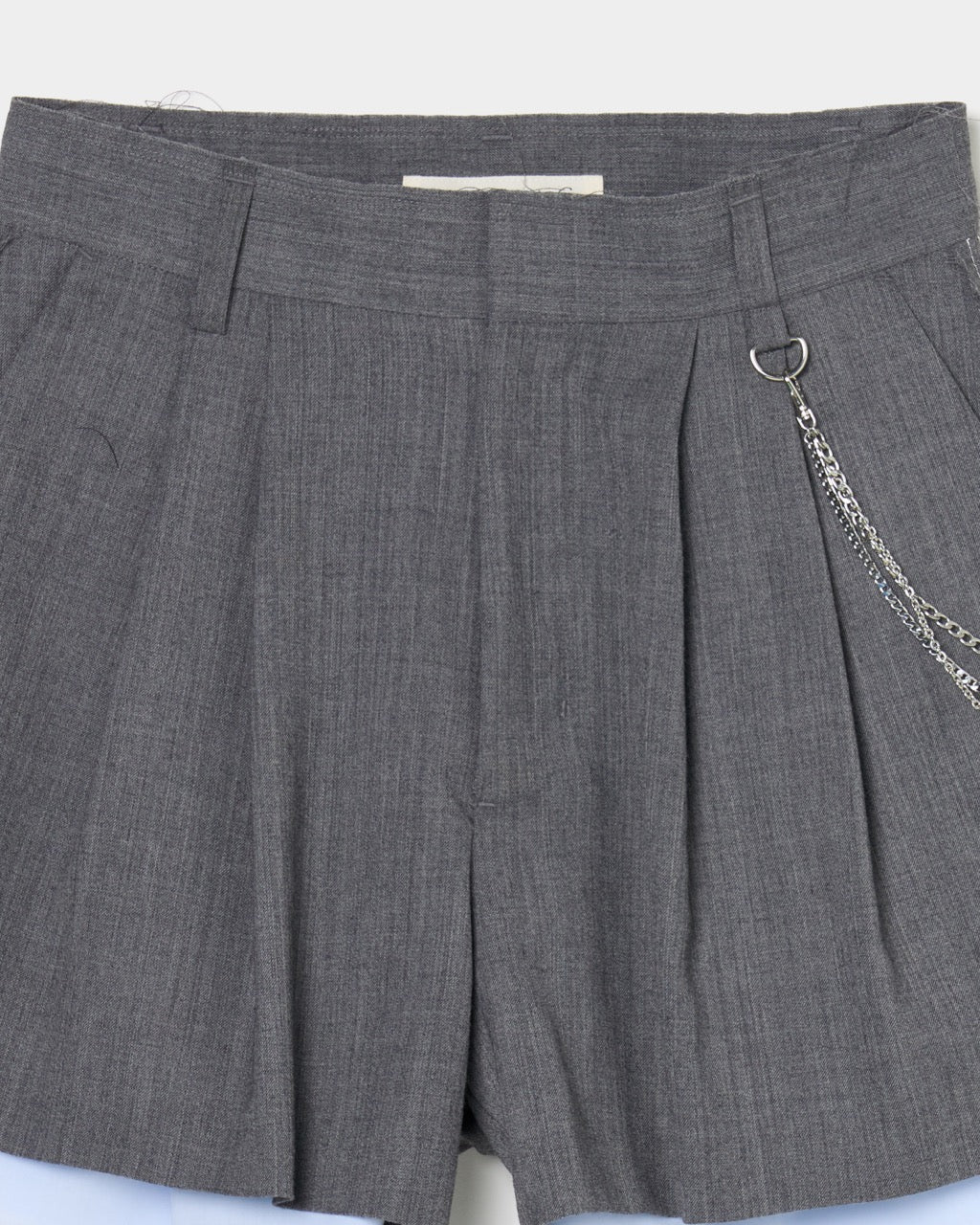 seam frayed dropped chain culottes pants Gray【Delivery in February 2026】