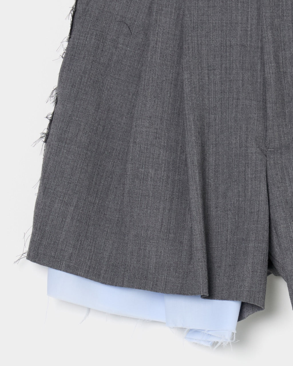 seam frayed dropped chain culottes pants Gray【Delivery in February 2026】