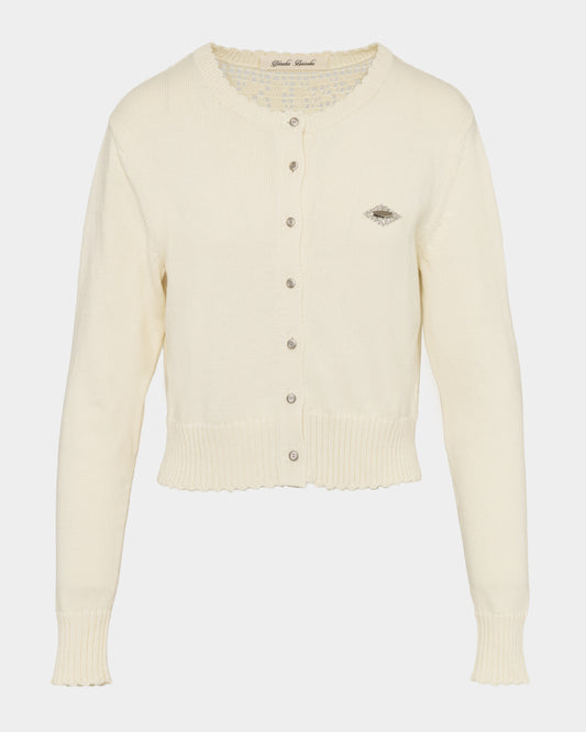 cupid in HEAVEN crochet knit cardigan Ivory【stock】