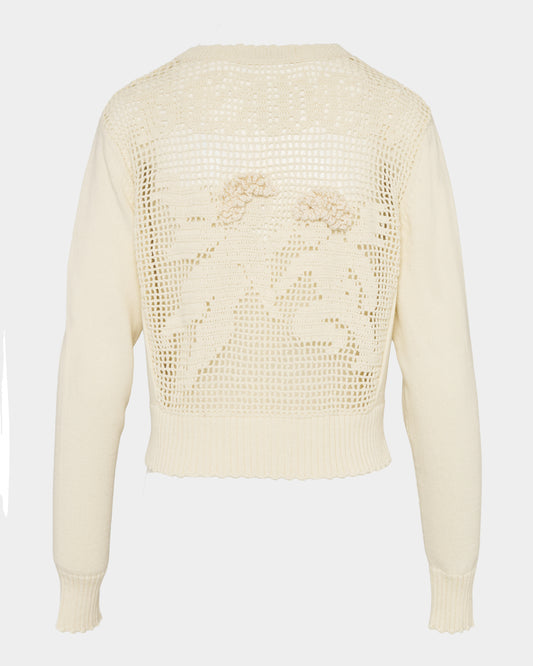 cupid in HEAVEN crochet knit cardigan Ivory【Delivery in February 2026】