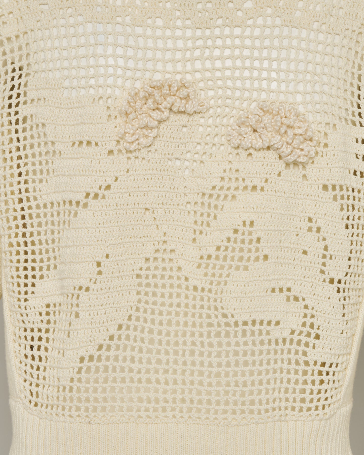 cupid in HEAVEN crochet knit cardigan Ivory【stock】