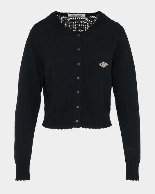 cupid in HEAVEN crochet knit cardigan Black【Delivery in February 2026】