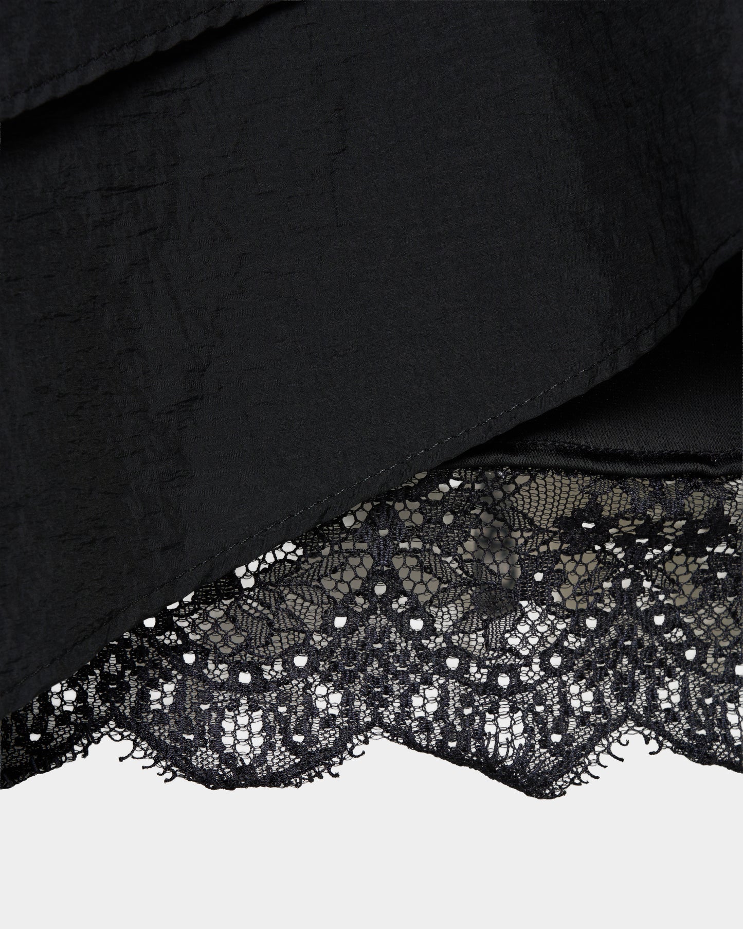 asymmetry hem layered skirt Black【Delivery in February 2026】