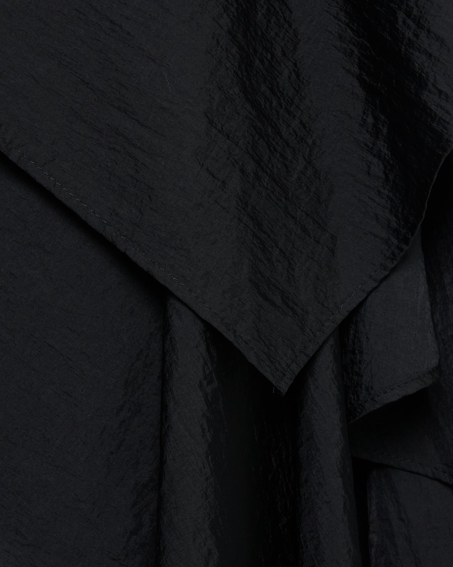 asymmetry hem layered skirt Black【Delivery in February 2026】