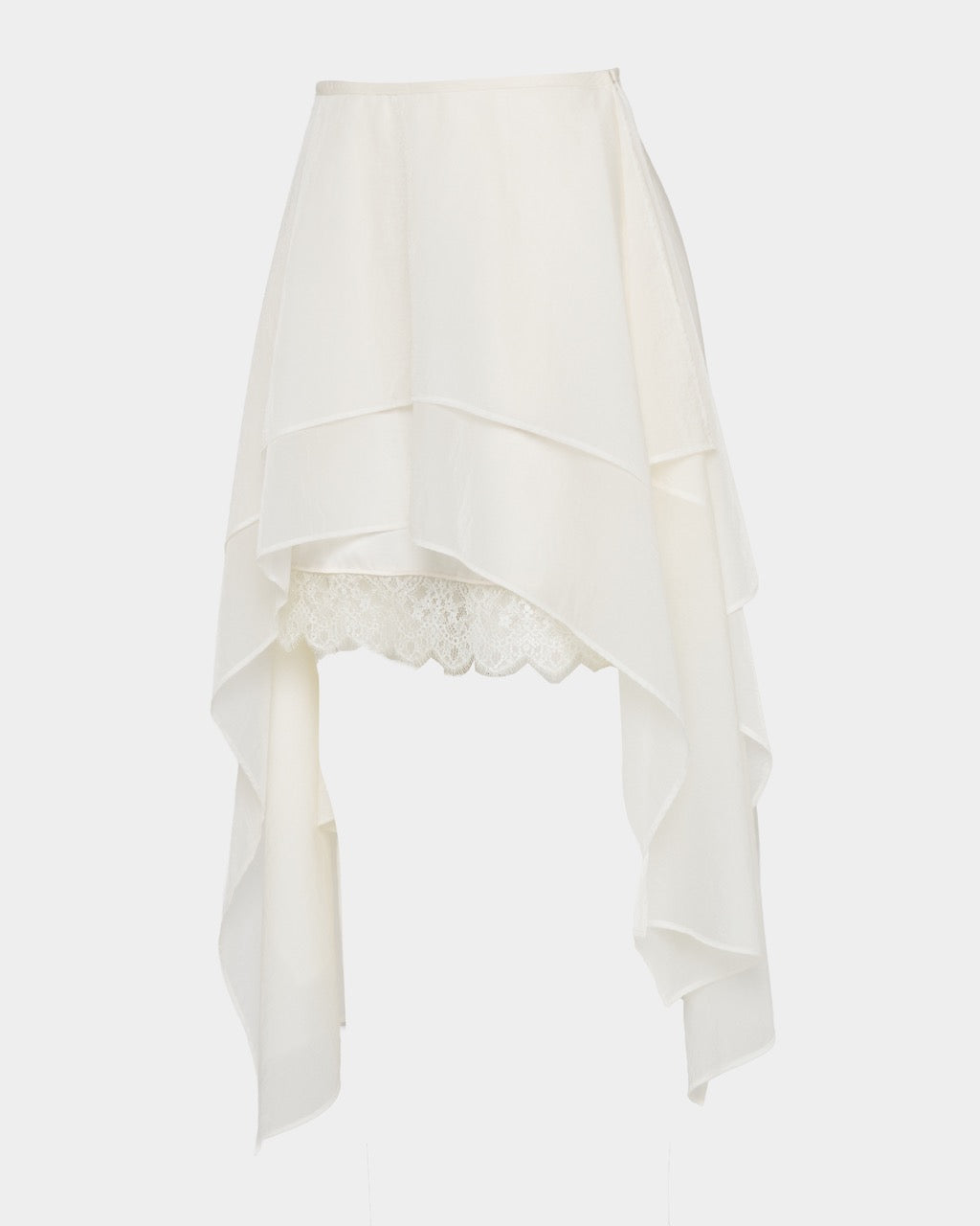 asymmetry hem layered skirt Ivory【Delivery in February 2026】