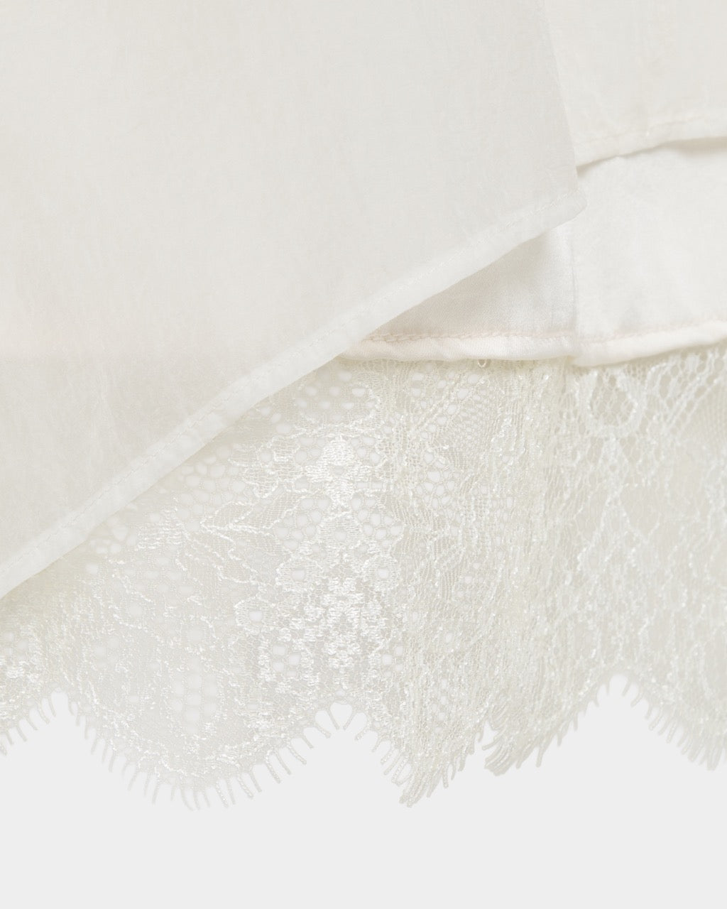 asymmetry hem layered skirt Ivory【Delivery in February 2026】