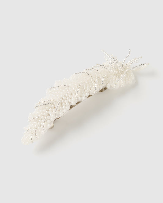 grand feather beads barrette【Delivery in February 2026】
