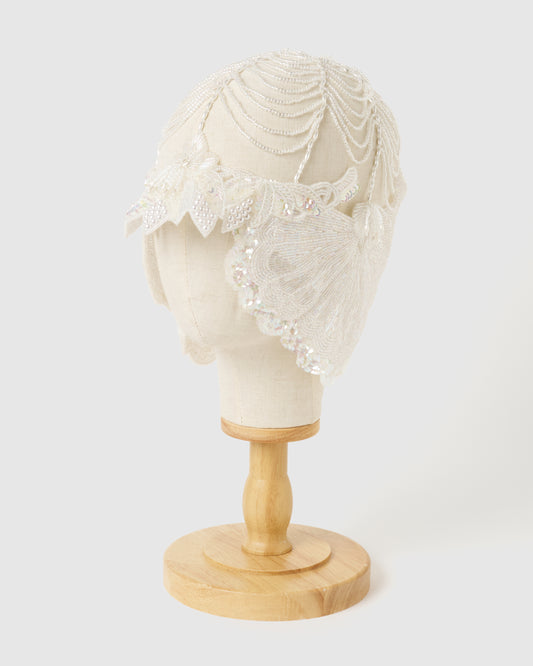 white opal beads head dress【Delivery in March 2026】