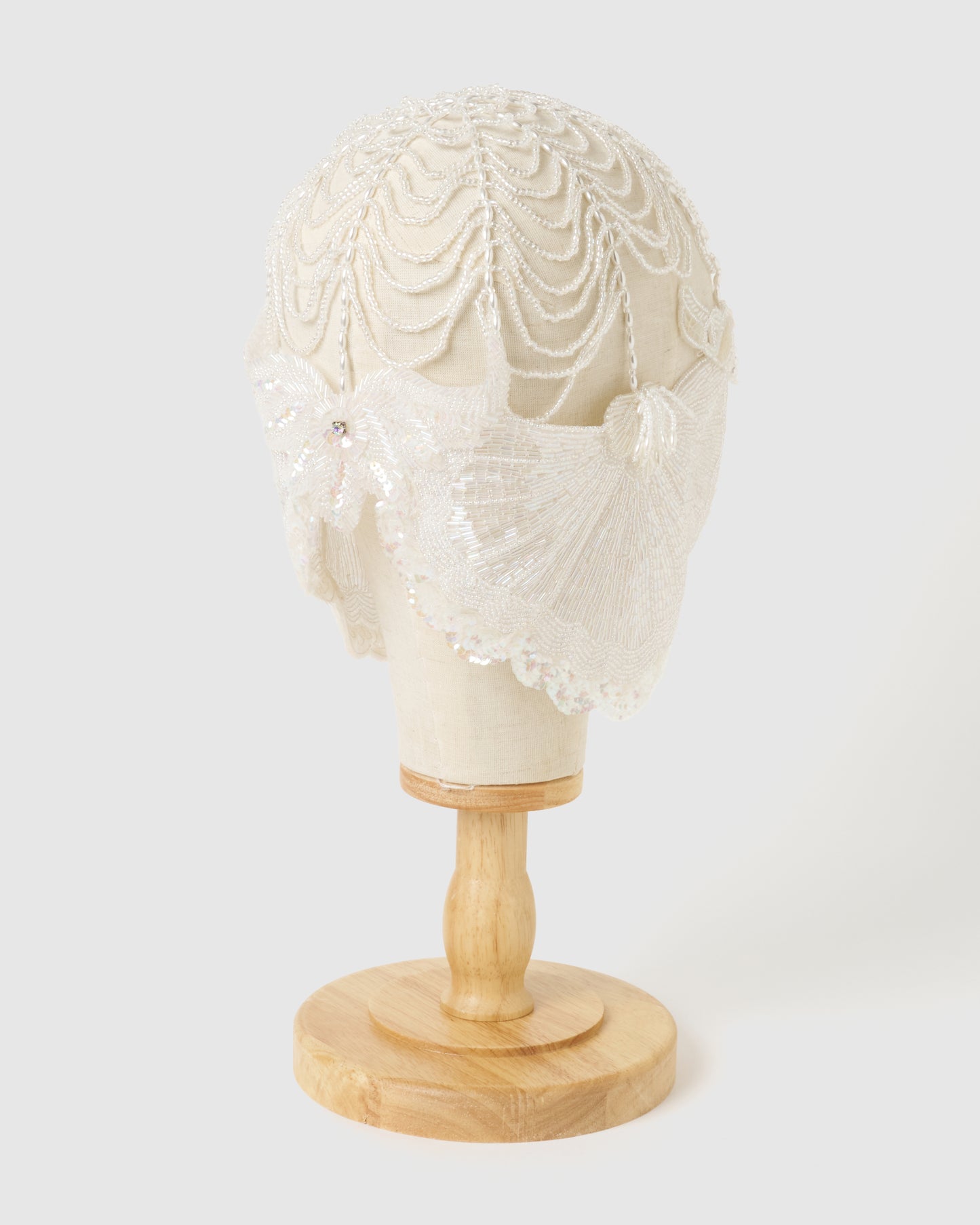 white opal beads head dress【Delivery in March 2026】