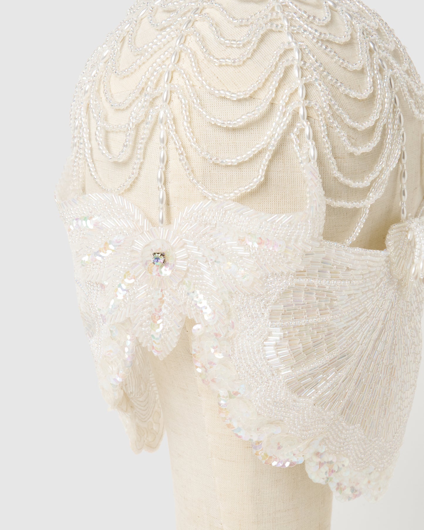 white opal beads head dress【Delivery in March 2026】