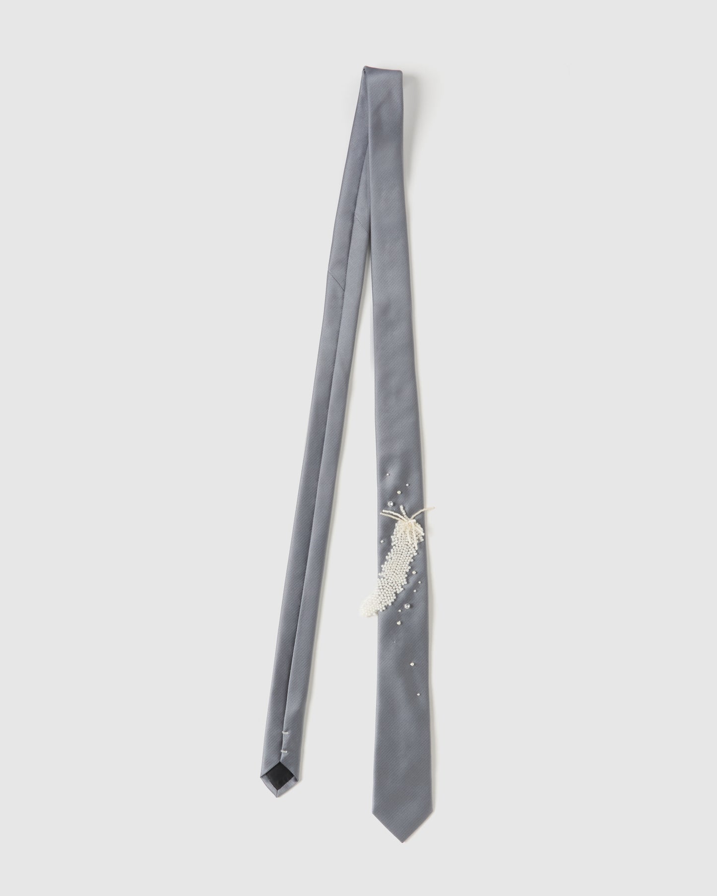 grand feather beads embroidery tie【Delivery in February 2026】
