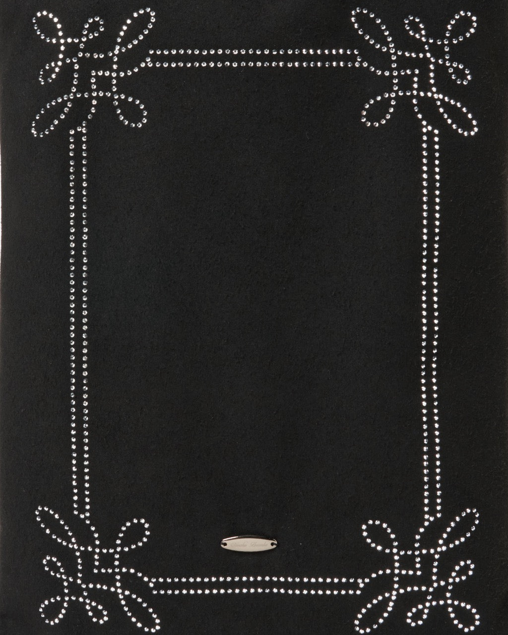 rhinestone frame tote bag Black【Delivery in February 2026】