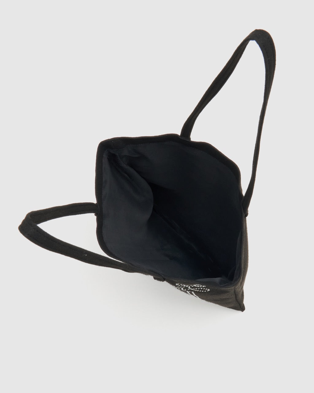 rhinestone frame tote bag Black【Delivery in February 2026】