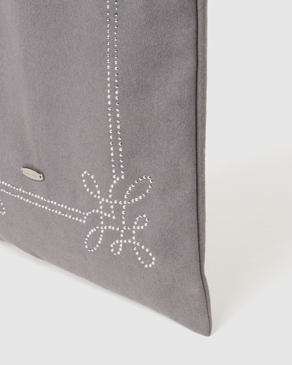 rhinestone frame tote bag Gray【Delivery in February 2026】