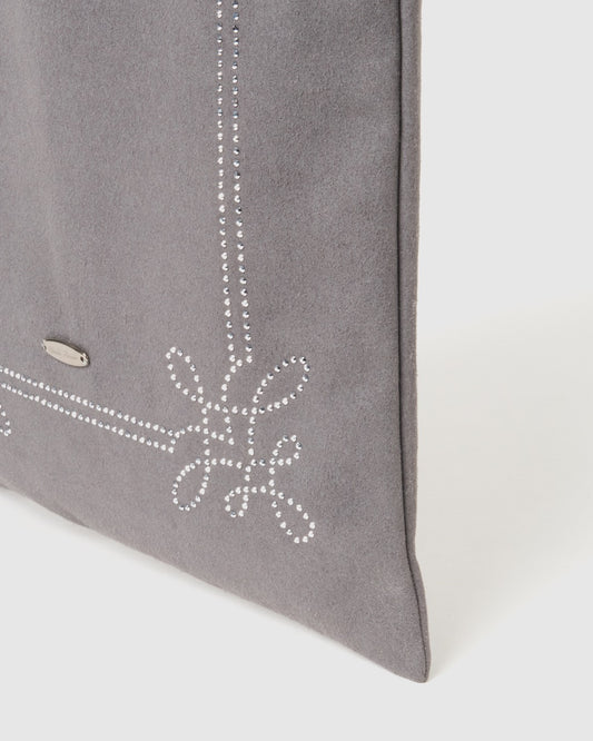 rhinestone frame tote bag Gray【Delivery in February 2026】