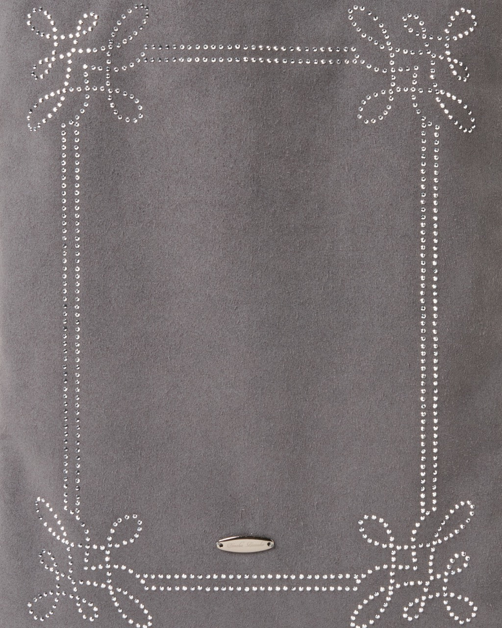 rhinestone frame tote bag Gray【Delivery in February 2026】