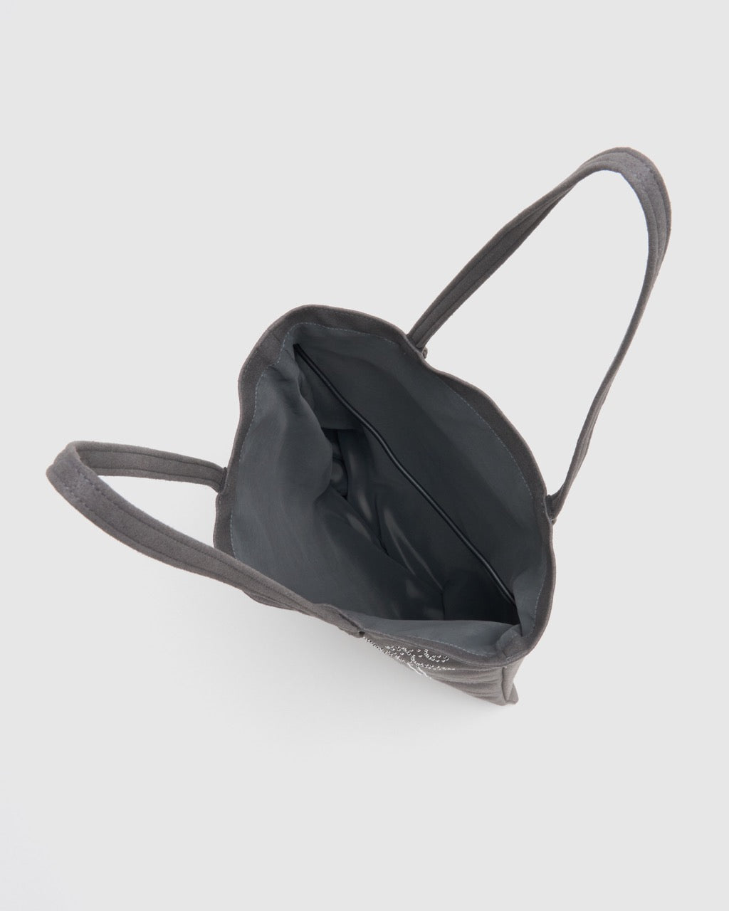 rhinestone frame tote bag Gray【Delivery in February 2026】