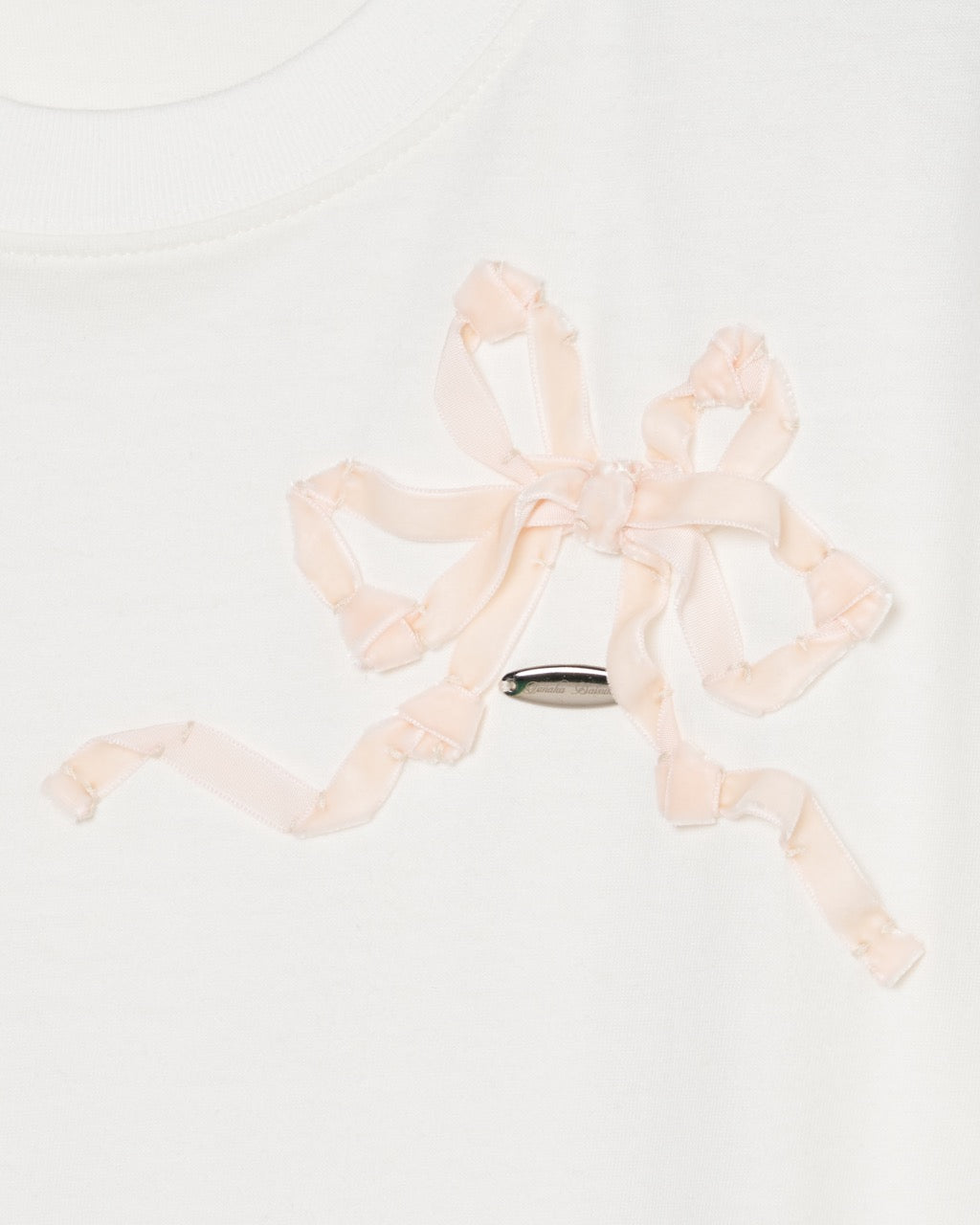 velvet lazy ribbon T-shirt【Delivery in March 2026】
