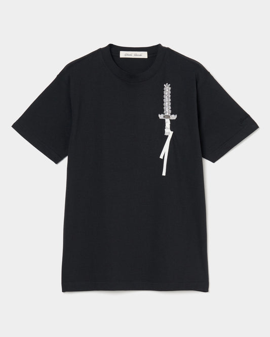 lace knight embroidery T-shirt【Delivery in March 2026】