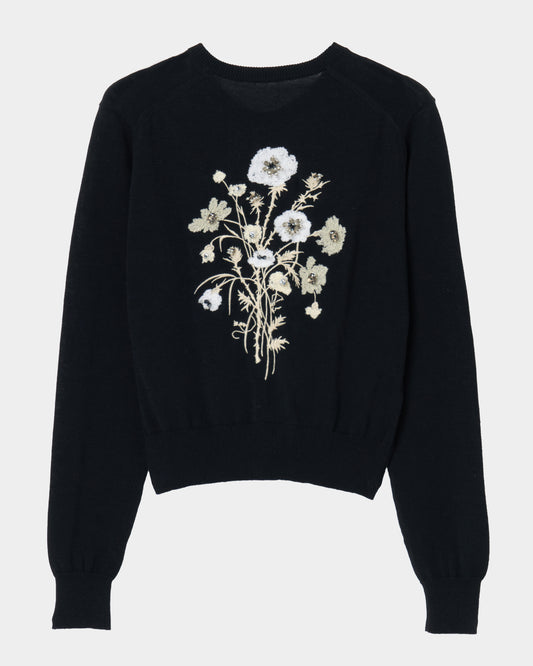 wild bloom beads embroidery cardigan Black【Delivery in February 2026】